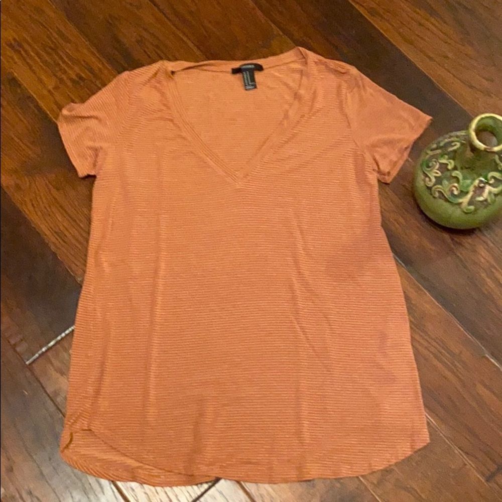 Forever 21 striped V Neck shirt